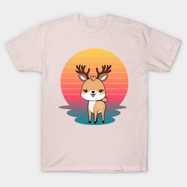 Aesthetic and adorable Fawn deer cute T-Shirt by greatnessprint